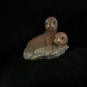 Vintage, Master Piece porcelain, Sea Lion figurines.
